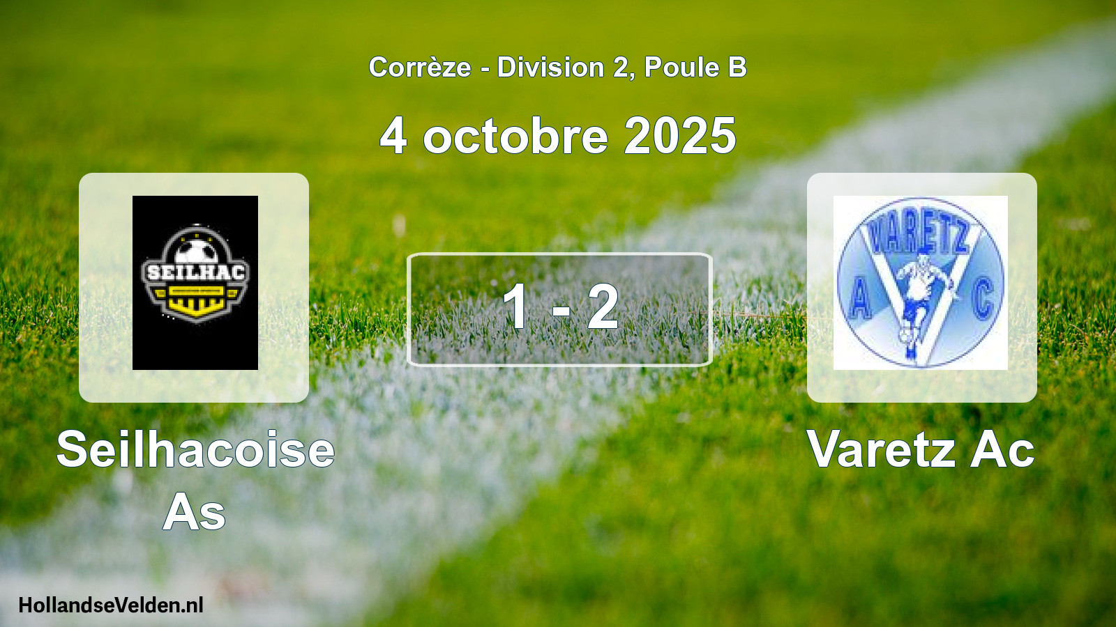 Gespeelde wedstrijd: Seilhacoise As - Varetz Ac 1 - 2 (4 octobre 2025)