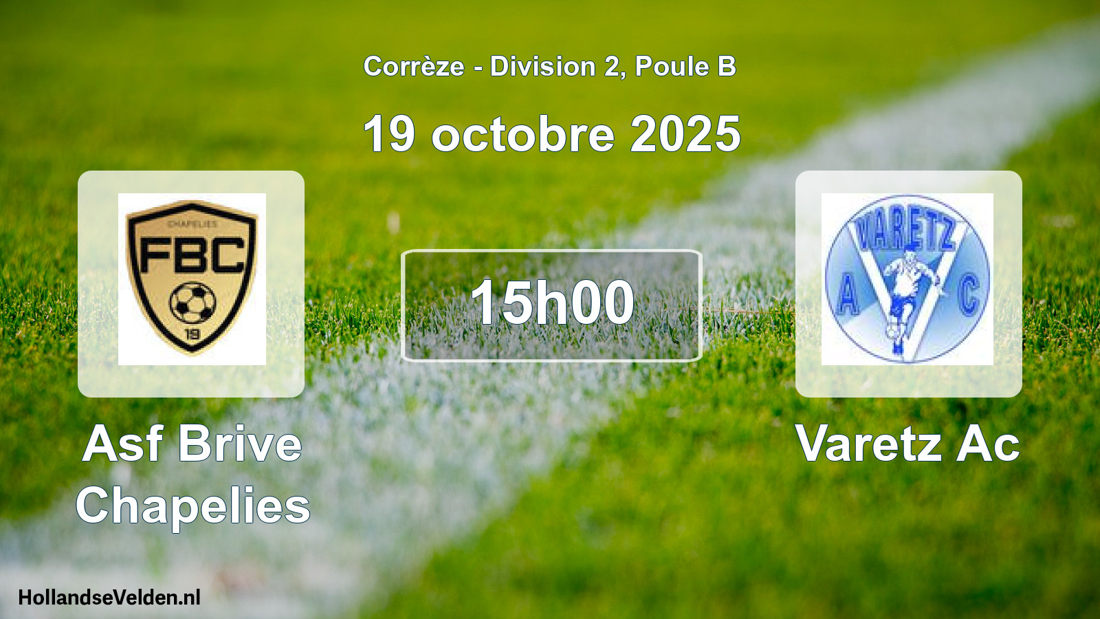 Scheduled Match: Asf Brive Chapelies - Varetz Ac (19 October 2025)