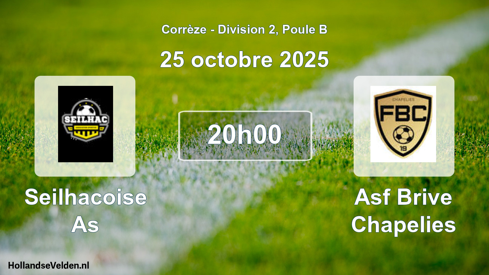 Geplande wedstrijd: Seilhacoise As - Asf Brive Chapelies (25 octobre 2025)