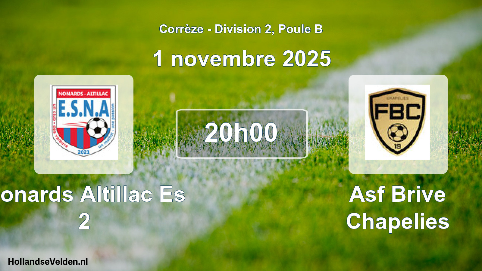 Geplande wedstrijd: Nonards Altillac Es 2 - Asf Brive Chapelies (1 november 2025)
