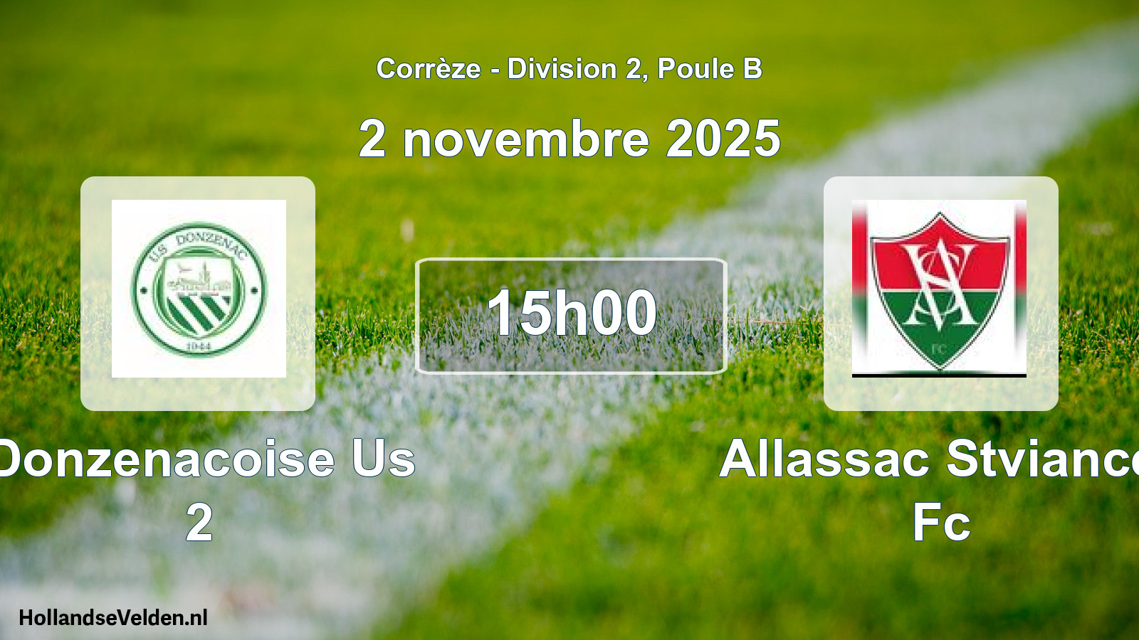 Scheduled Match: Donzenacoise Us 2 - Allassac Stviance Fc (2 November 2025)
