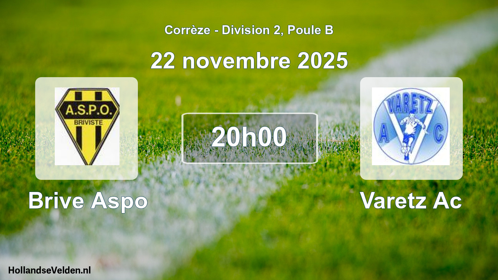 Geplande wedstrijd: Brive Aspo - Varetz Ac (22 novembre 2025)