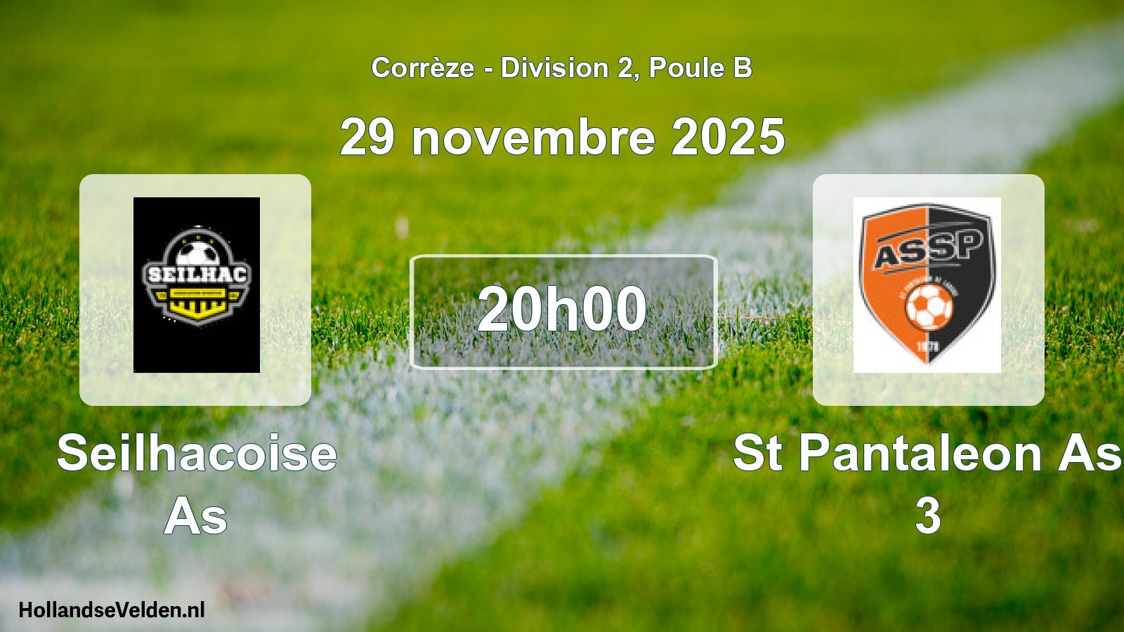 Geplande wedstrijd: Seilhacoise As - St Pantaleon As 3 (29 novembre 2025)