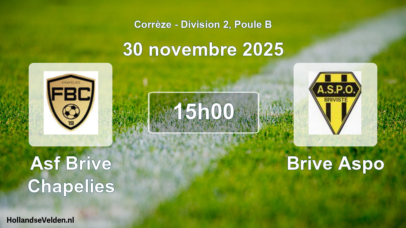 Geplande wedstrijd: Asf Brive Chapelies - Brive Aspo (30 novembre 2025)