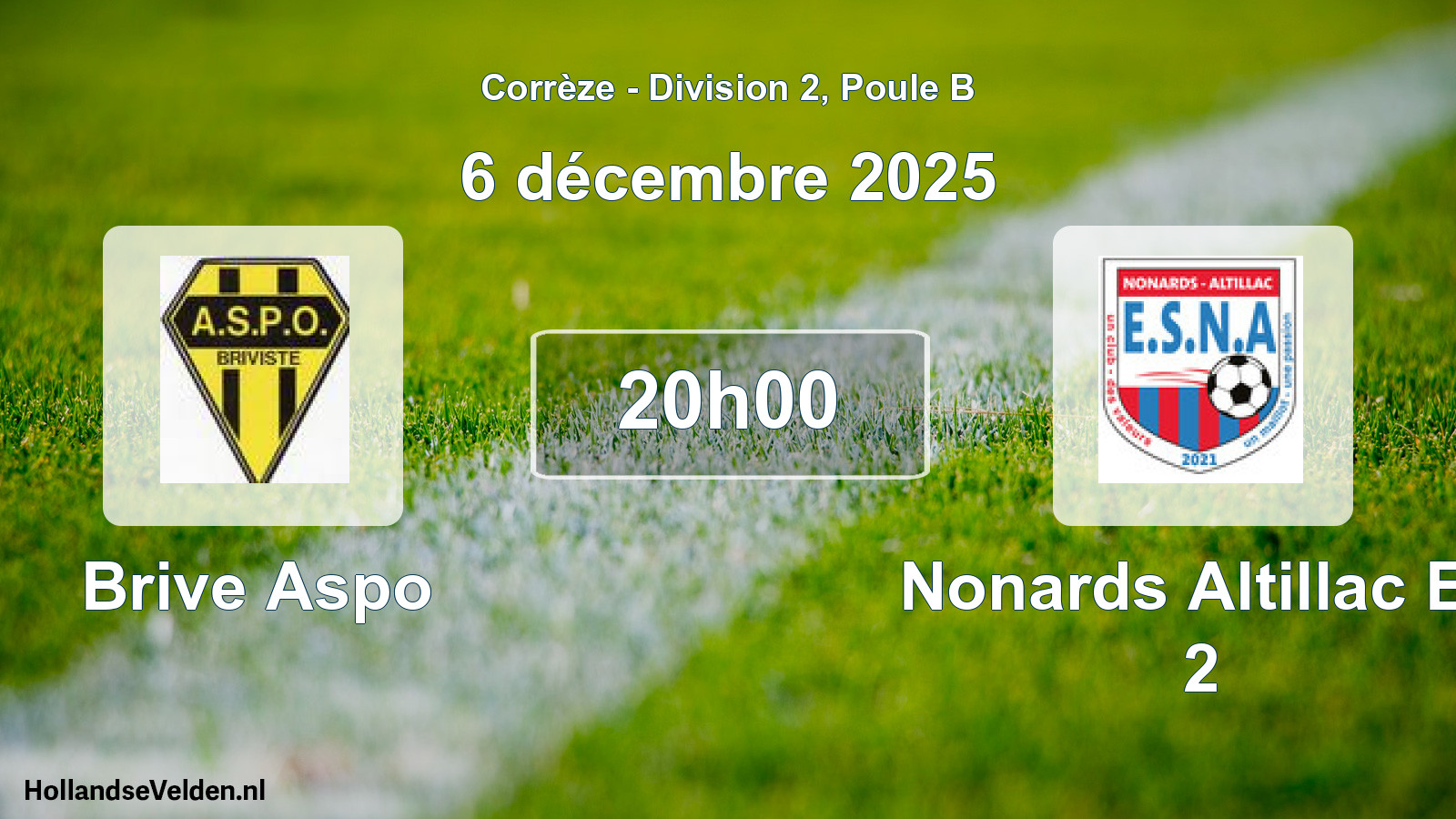 Geplande wedstrijd: Brive Aspo - Nonards Altillac Es 2 (6 décembre 2025)