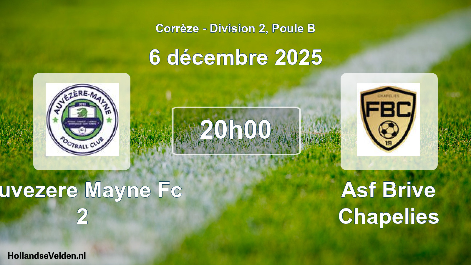 Scheduled Match: Auvezere Mayne Fc 2 - Asf Brive Chapelies (6 December 2025)