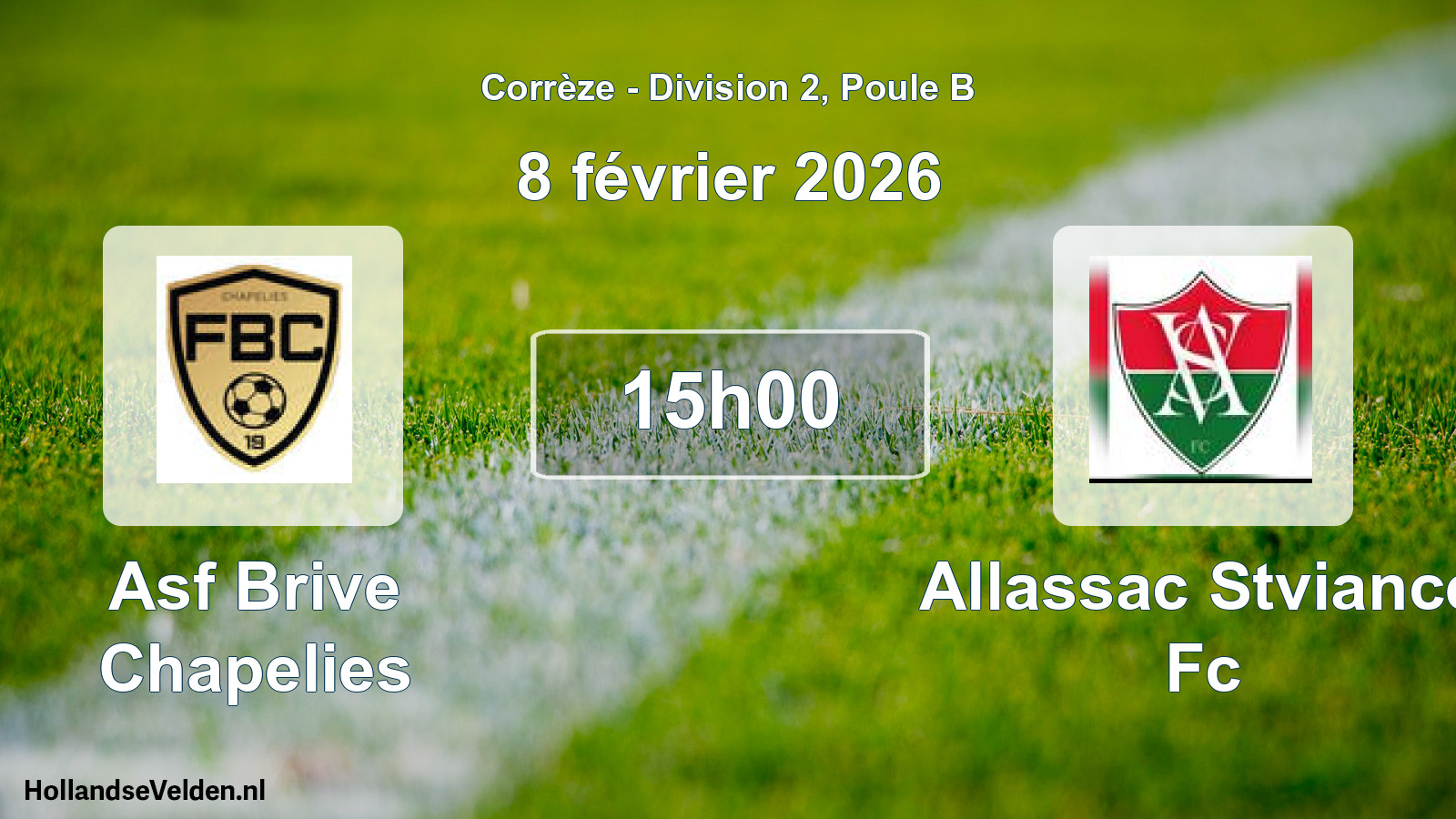 Scheduled Match: Asf Brive Chapelies - Allassac Stviance Fc (8 February 2026)