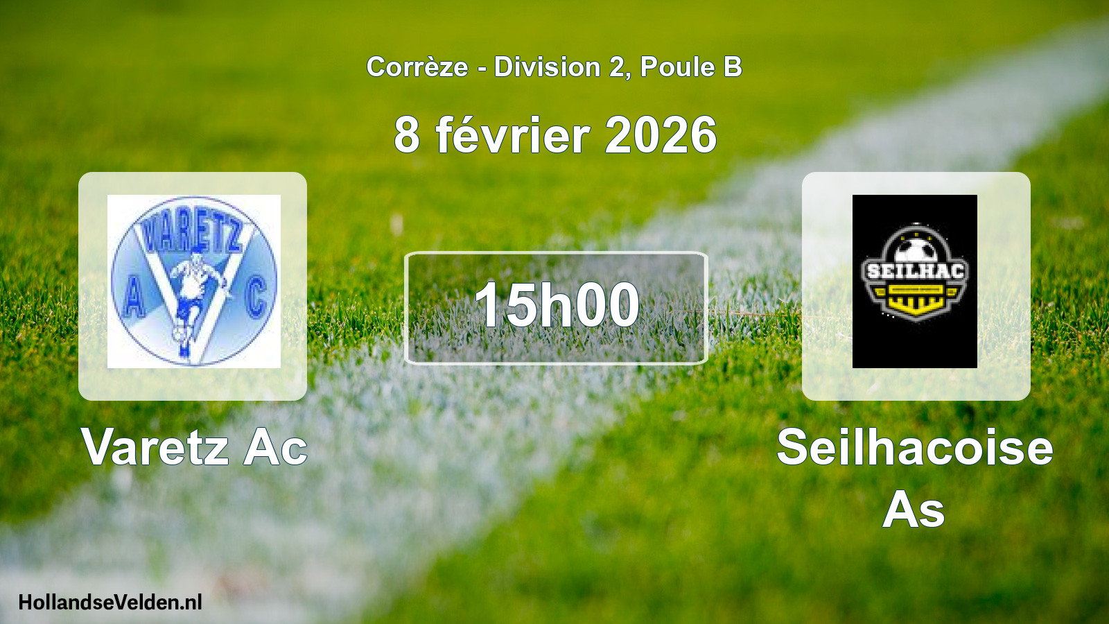 Geplande wedstrijd: Varetz Ac - Seilhacoise As (8 février 2026)