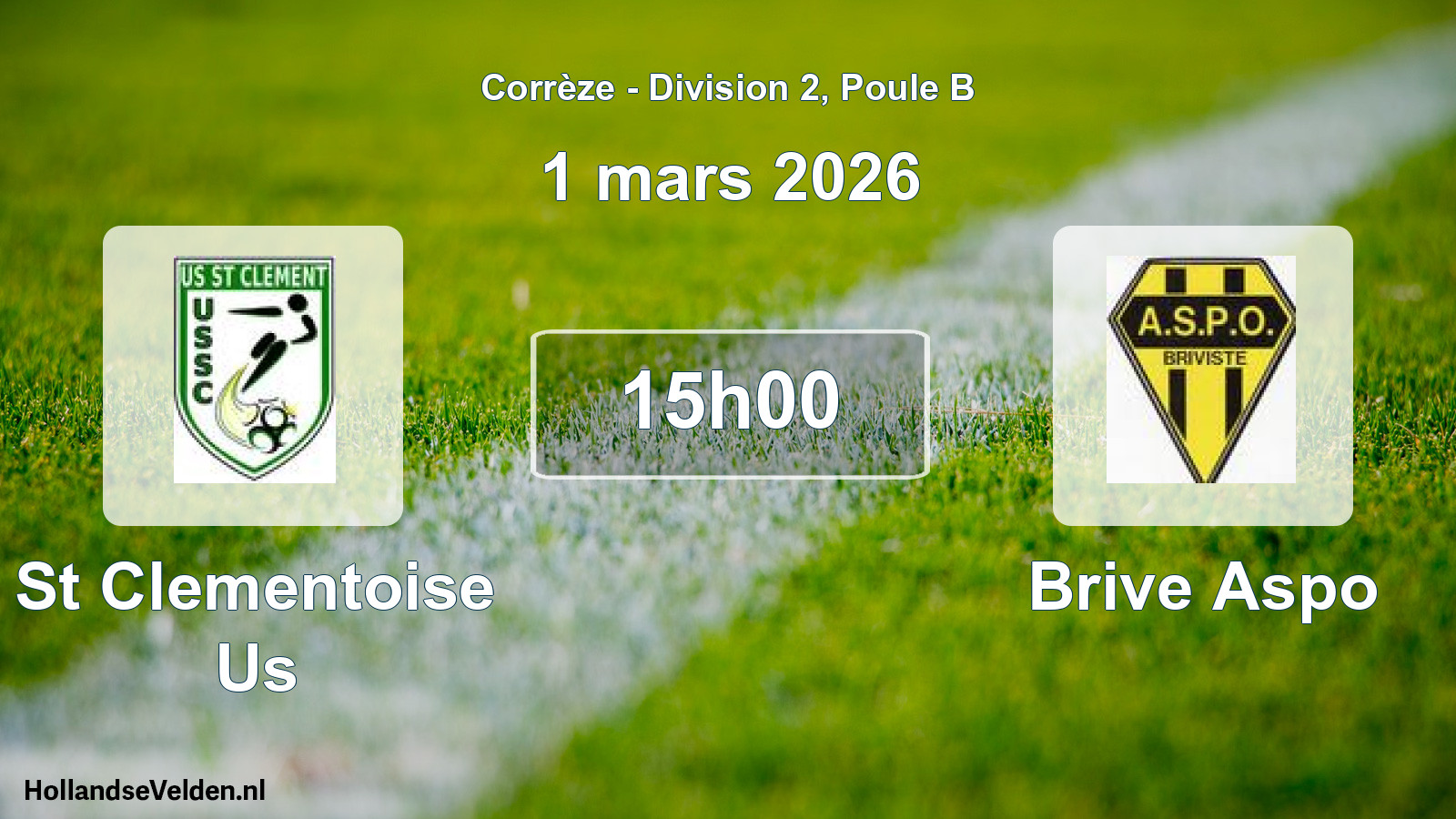 Scheduled Match: St Clementoise Us - Brive Aspo (1 March 2026)