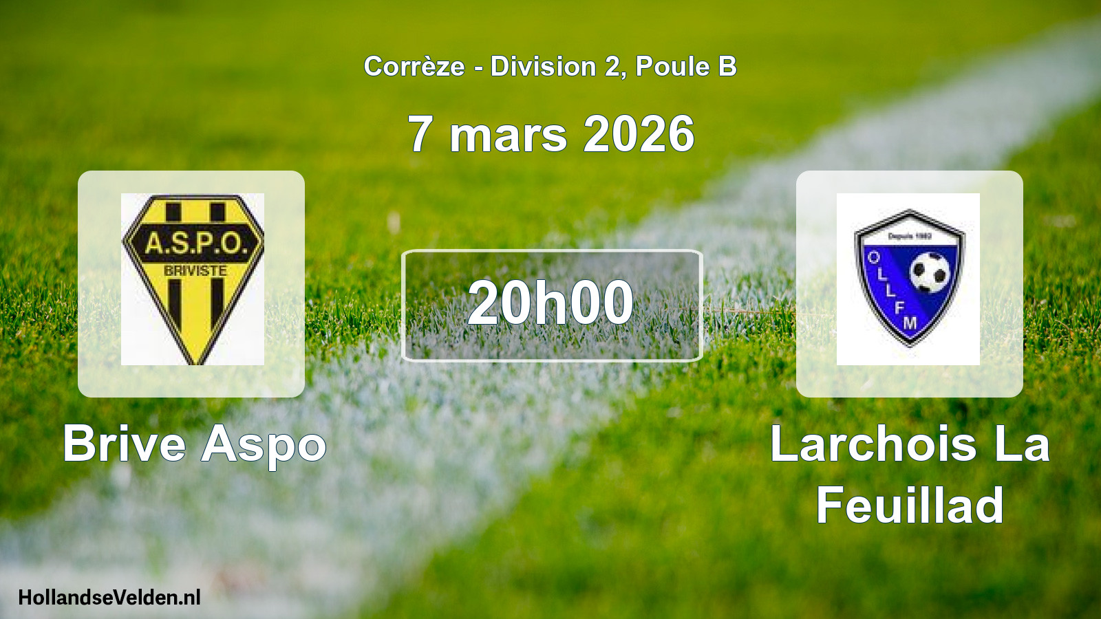 Geplande wedstrijd: Brive Aspo - Larchois La Feuillad (7 mars 2026)
