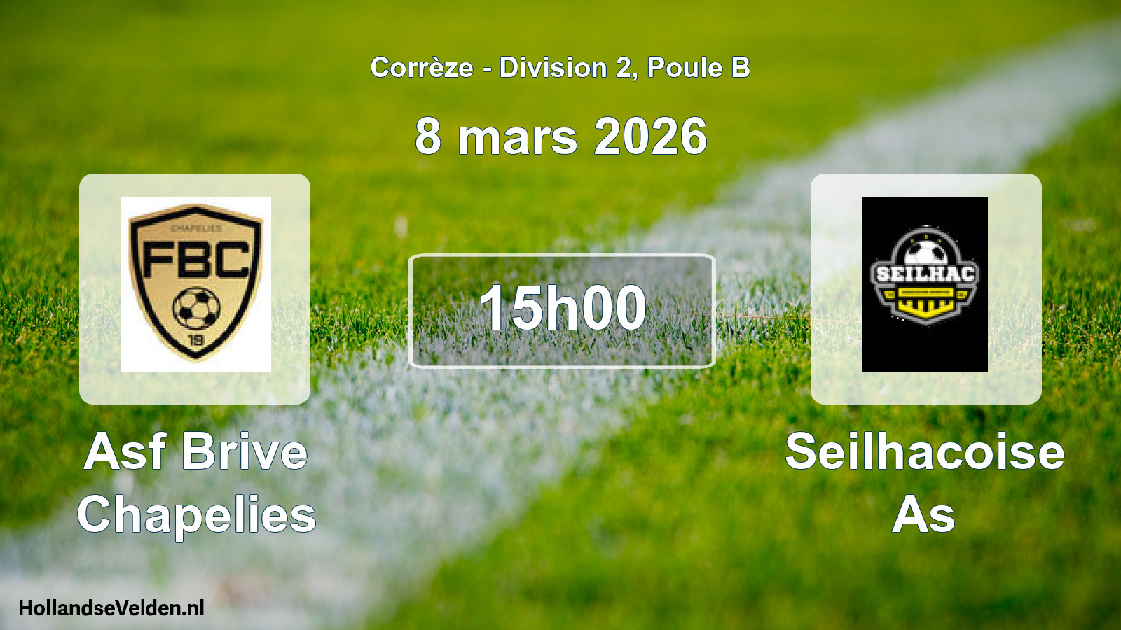 Geplande wedstrijd: Asf Brive Chapelies - Seilhacoise As (8 mars 2026)