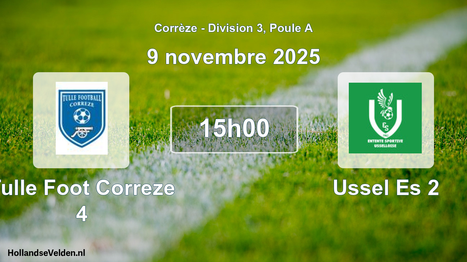 Geplande wedstrijd: Tulle Foot Correze 4 - Ussel Es 2 (9 novembre 2025)