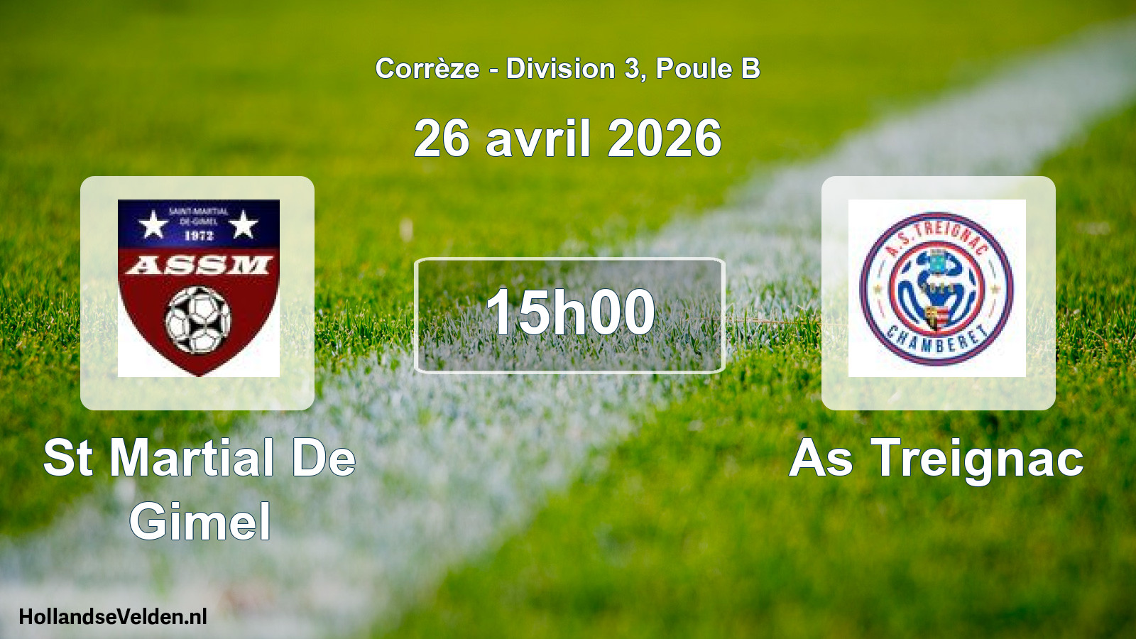Geplande wedstrijd: St Martial De Gimel - As Treignac (26 avril 2026)