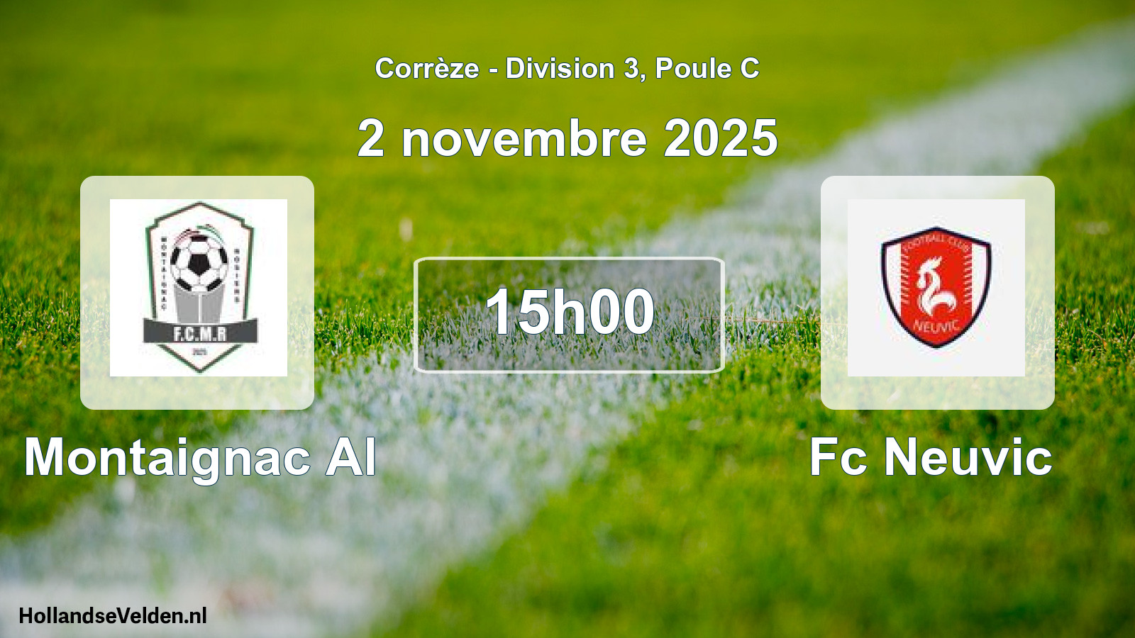 Geplande wedstrijd: Montaignac Al - Fc Neuvic (2 novembre 2025)