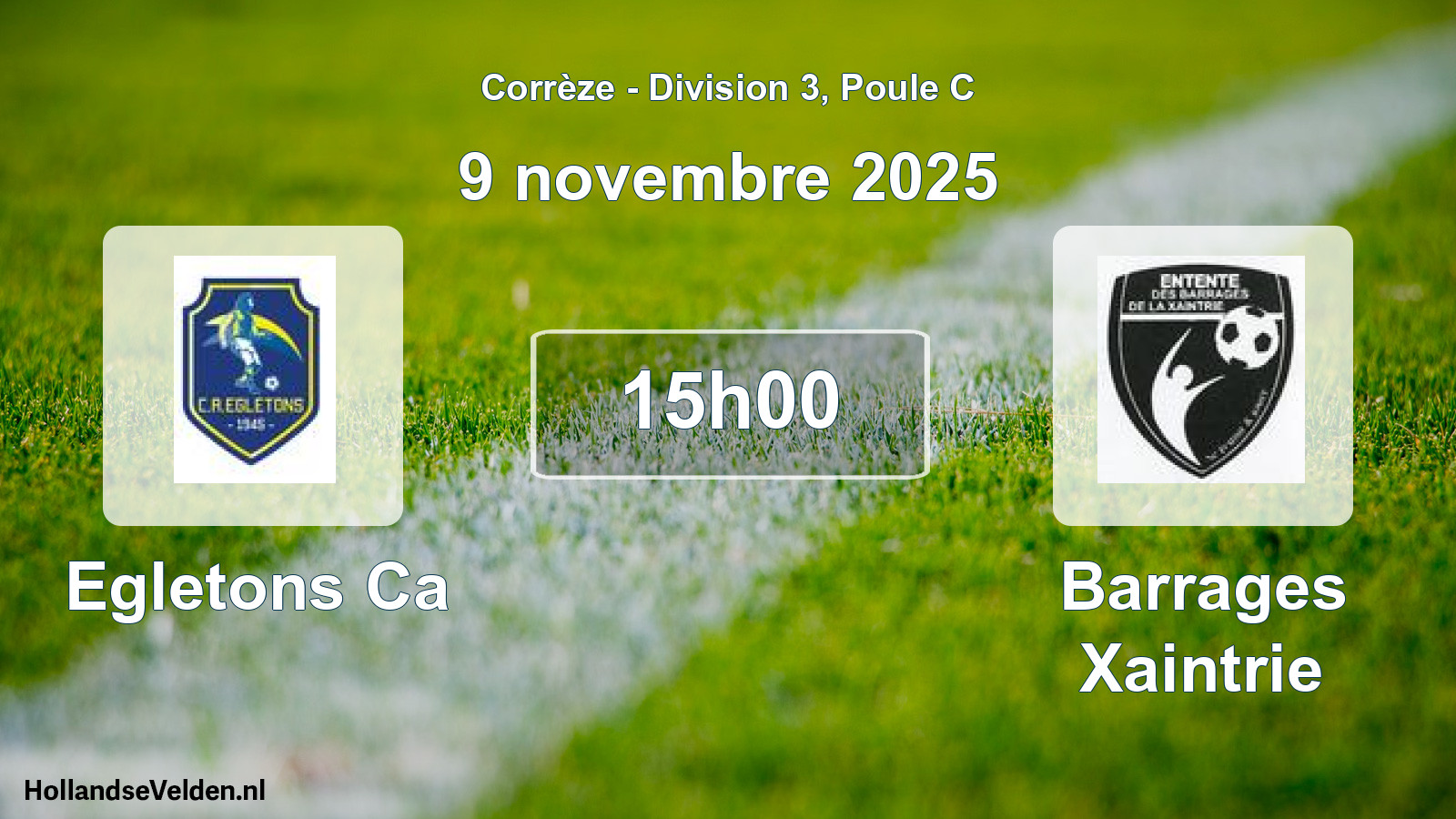 Scheduled Match: Egletons Ca - Barrages Xaintrie (9 November 2025)