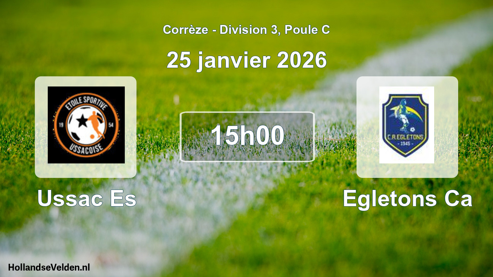 Scheduled Match: Ussac Es - Egletons Ca (25 January 2026)