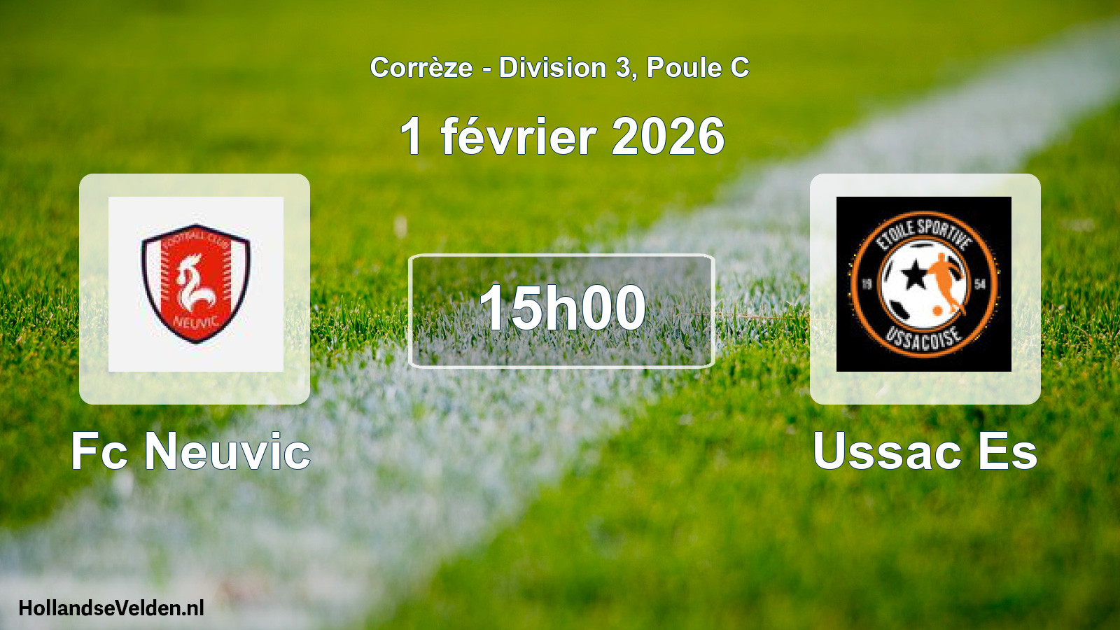 Geplande wedstrijd: Fc Neuvic - Ussac Es (1 février 2026)