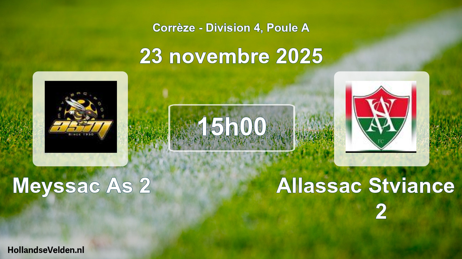 Scheduled Match: Meyssac As 2 - Allassac Stviance Fc 2 (23 November 2025)