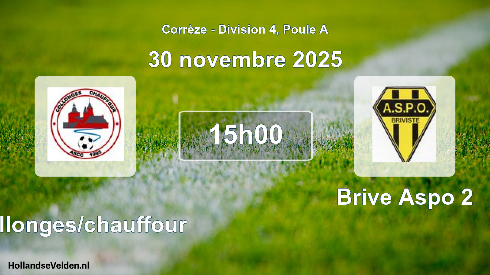 Geplande wedstrijd: Collonges/chauffour - Brive Aspo 2 (30 novembre 2025)