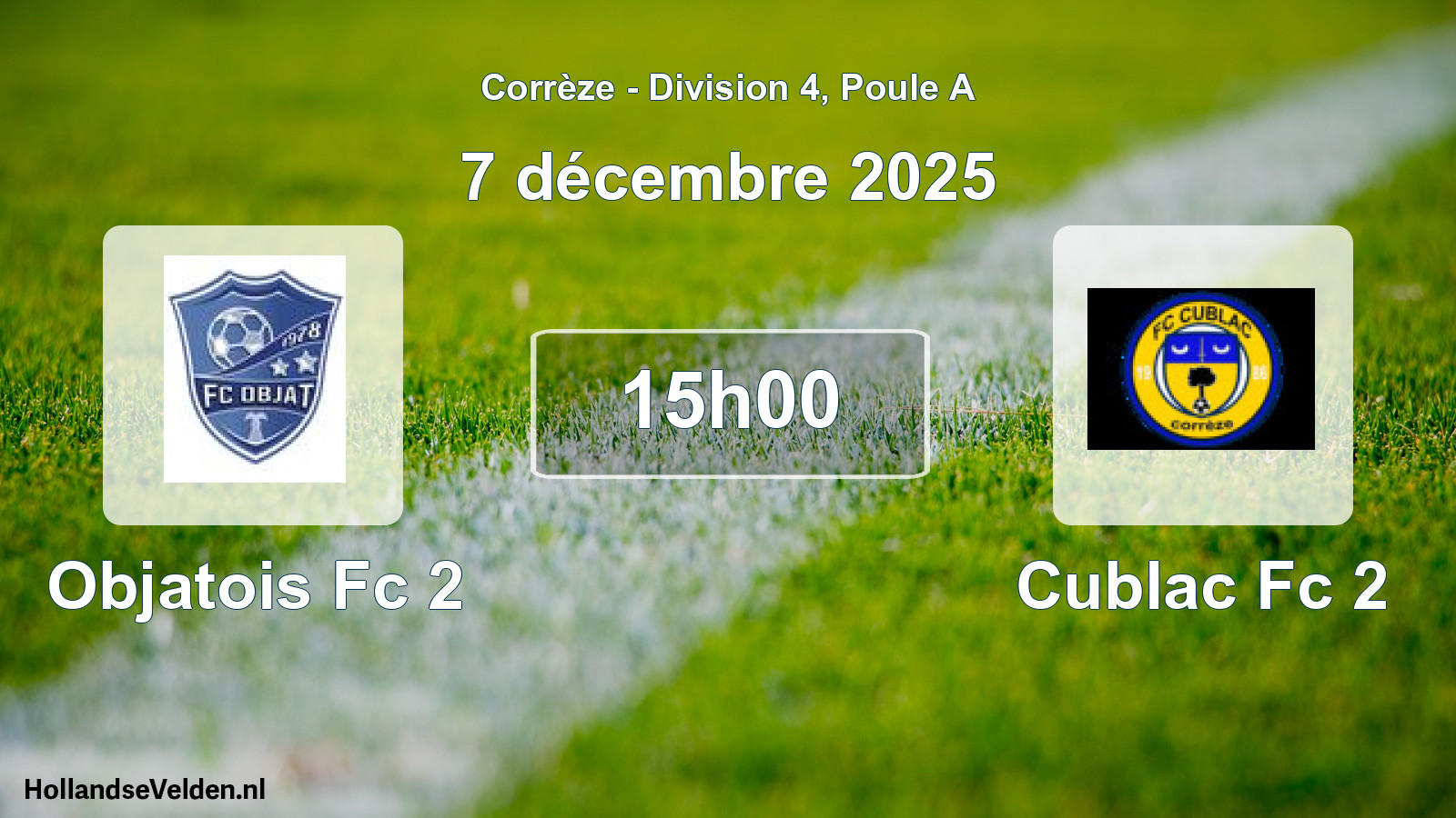 Scheduled Match: Objatois Fc 2 - Cublac Fc 2 (7 December 2025)