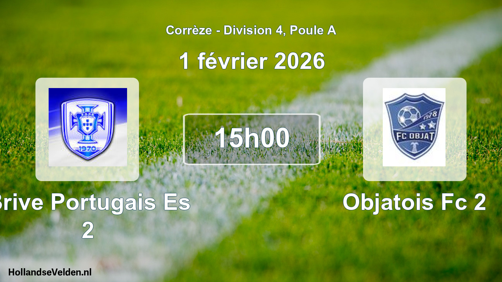 Scheduled Match: Brive Portugais Es 2 - Objatois Fc 2 (1 February 2026)