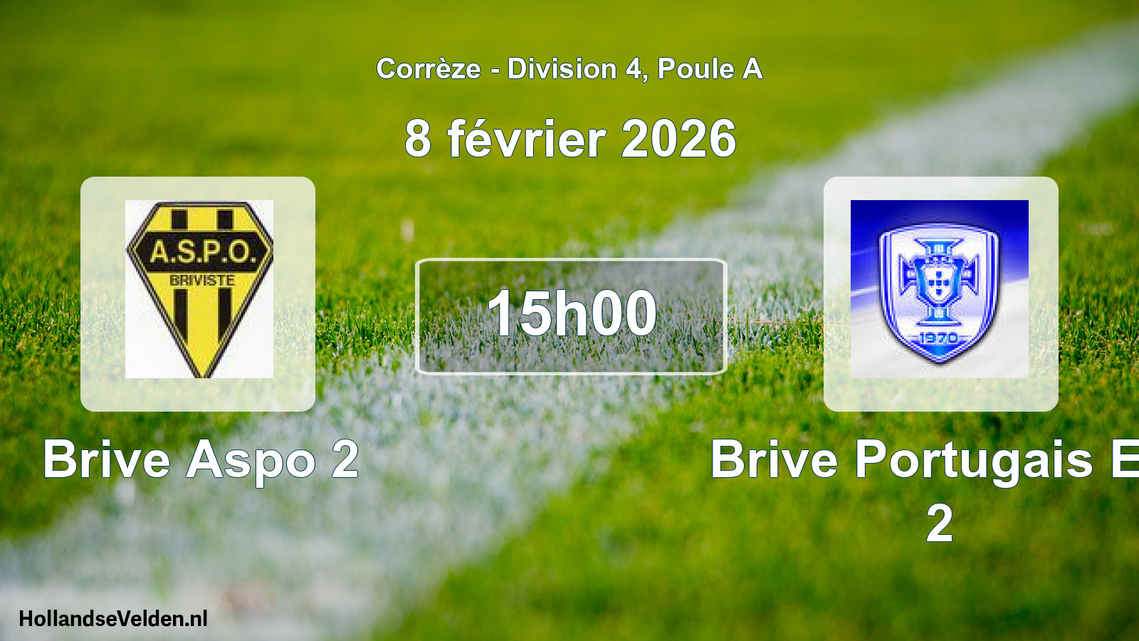 Geplande wedstrijd: Brive Aspo 2 - Brive Portugais Es 2 (8 februari 2026)
