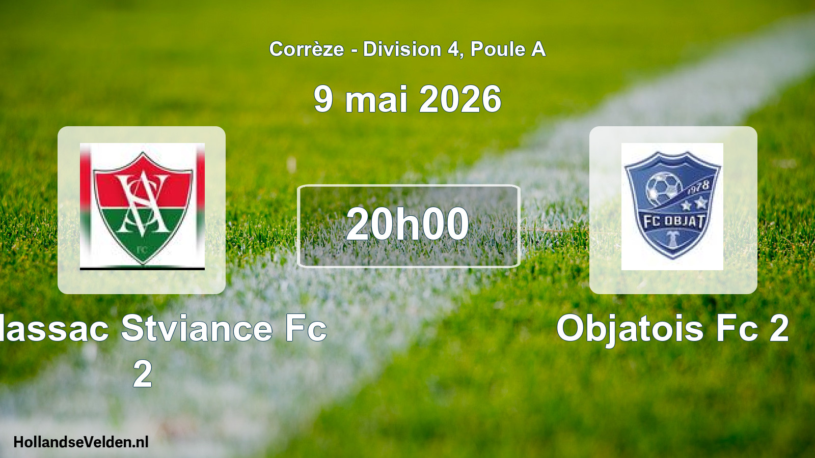 Geplande wedstrijd: Allassac Stviance Fc 2 - Objatois Fc 2 (9 mai 2026)