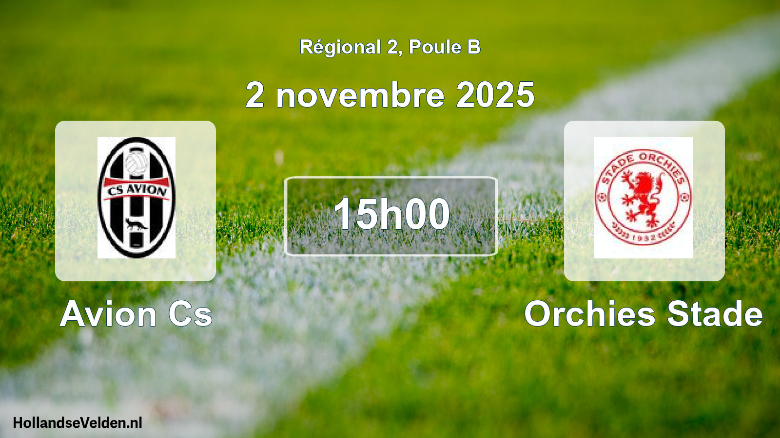Geplande wedstrijd: Avion Cs - Orchies Stade (2 novembre 2025)