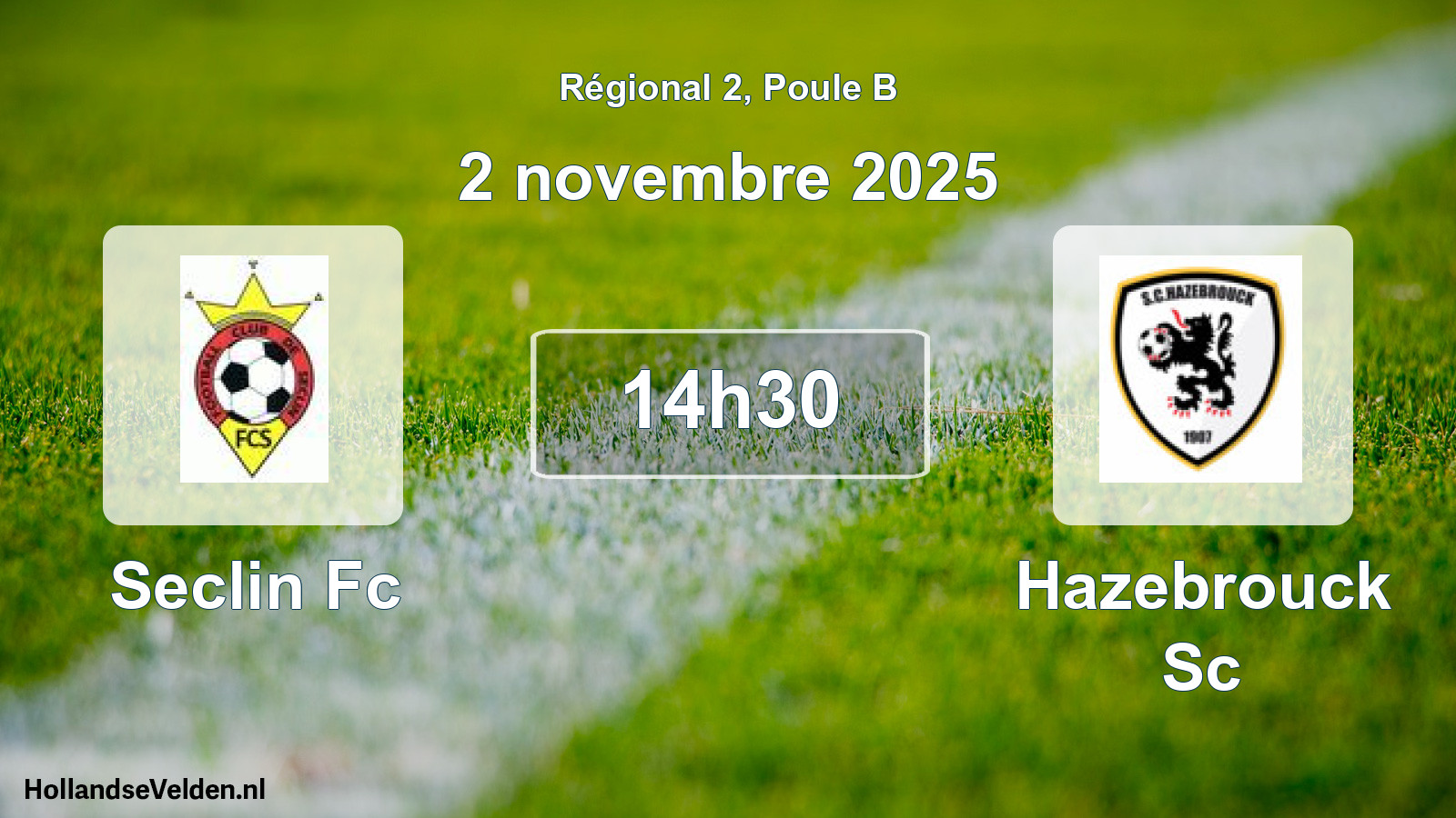 Scheduled Match: Seclin Fc - Hazebrouck Sc (2 November 2025)