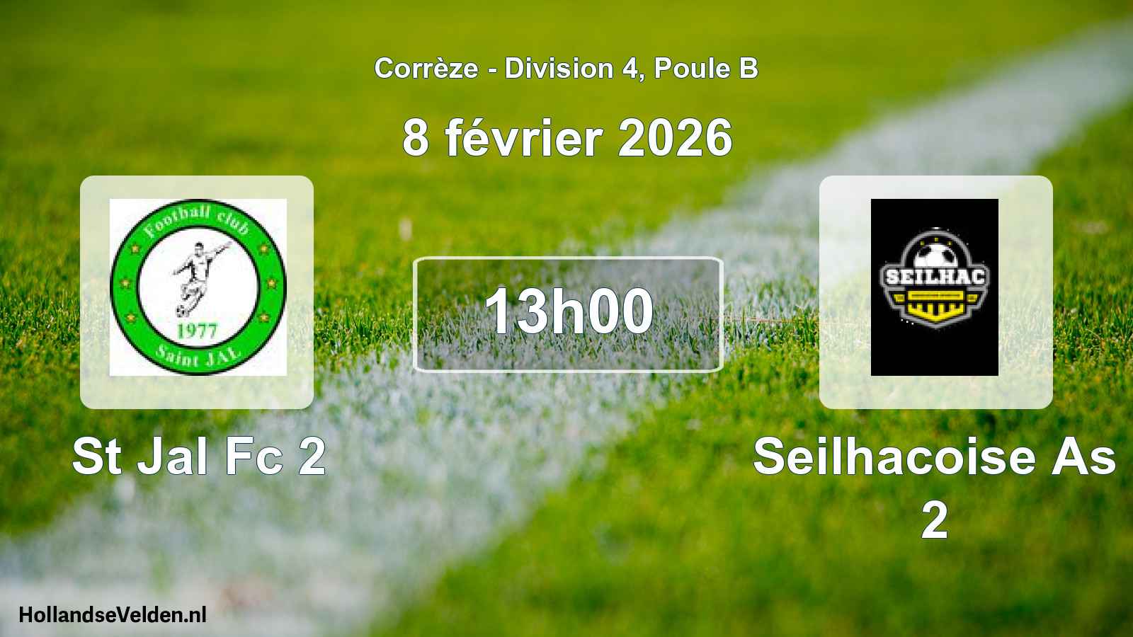 Scheduled Match: St Jal Fc 2 - Seilhacoise As 2 (8 February 2026)