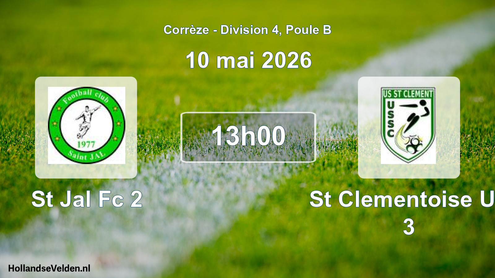 Scheduled Match: St Jal Fc 2 - St Clementoise Us 3 (10 May 2026)