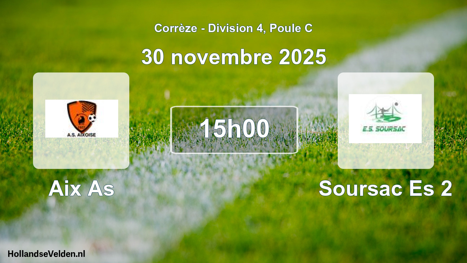 Geplande wedstrijd: Aix As - Soursac Es 2 (30 novembre 2025)