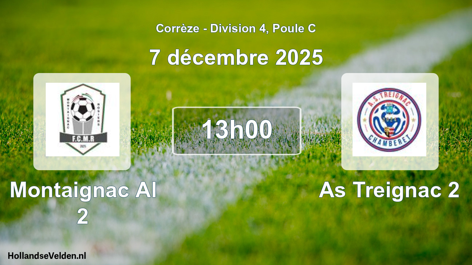 Scheduled Match: Montaignac Al 2 - As Treignac 2 (7 December 2025)