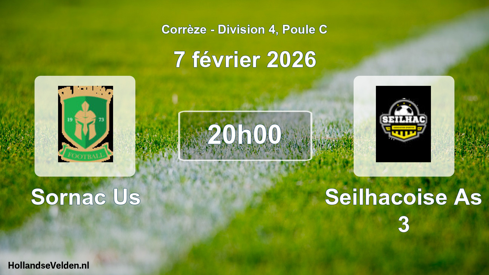 Geplande wedstrijd: Sornac Us - Seilhacoise As 3 (7 février 2026)