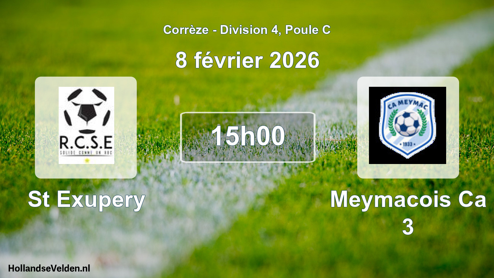 Geplande wedstrijd: St Exupery - Meymacois Ca 3 (8 février 2026)