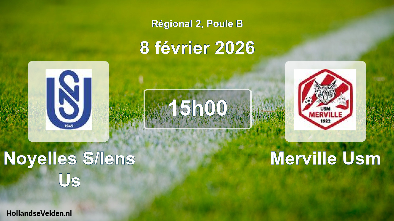 Geplande wedstrijd: Noyelles S/lens Us - Merville Usm (8 februari 2026)