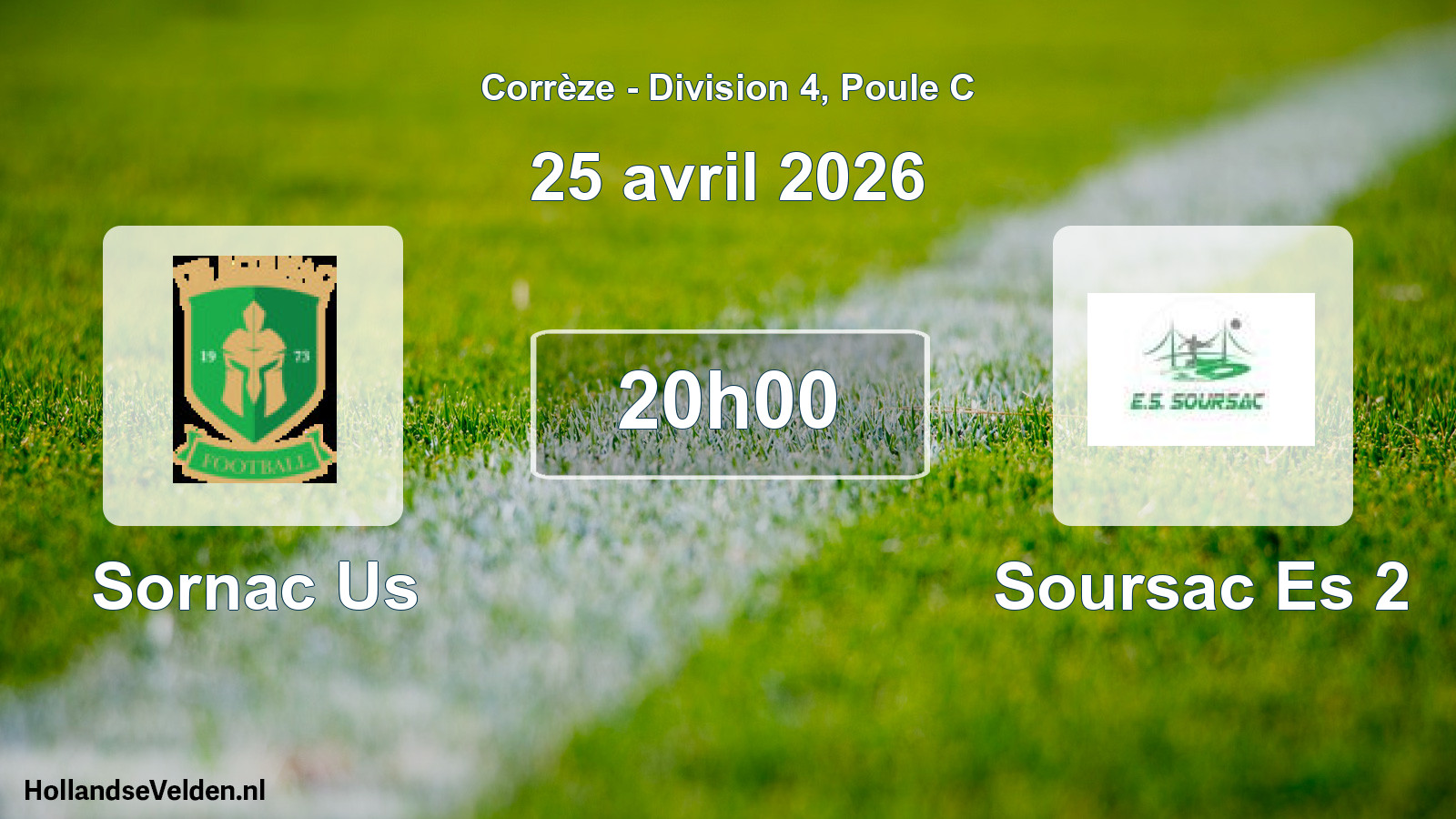 Geplande wedstrijd: Sornac Us - Soursac Es 2 (25 avril 2026)