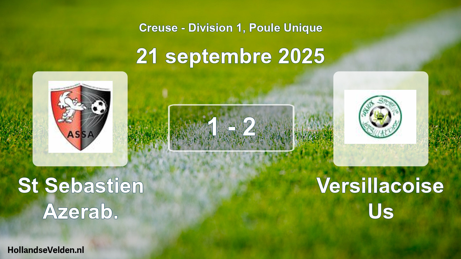 Gespeelde wedstrijd: St Sebastien Azerab. - Versillacoise Us 1 - 2 (21 september 2025)