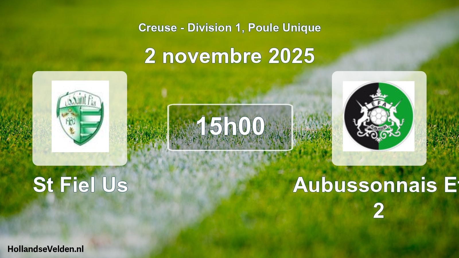 Geplande wedstrijd: St Fiel Us - Aubussonnais Ef 2 (2 novembre 2025)