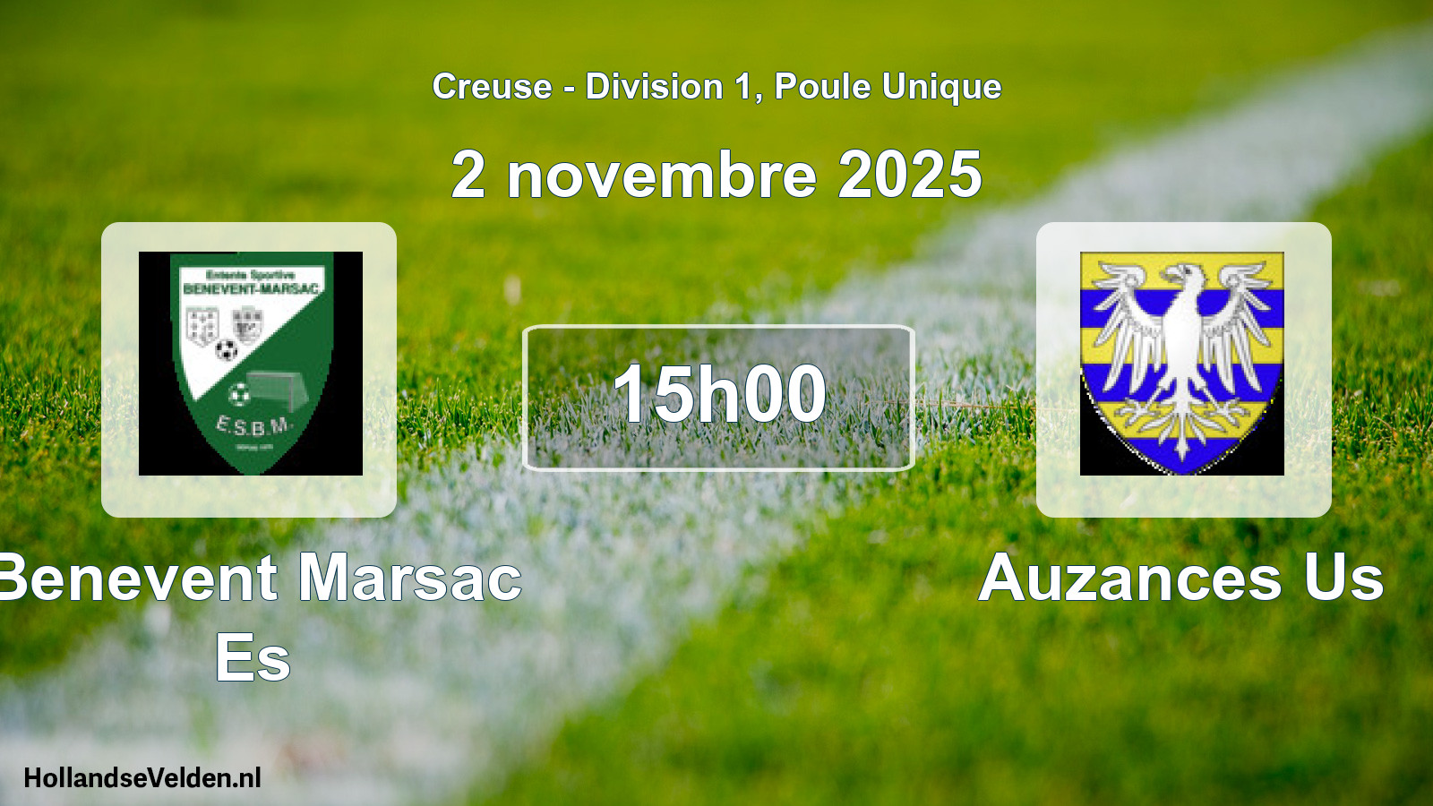 Geplande wedstrijd: Benevent Marsac Es - Auzances Us (2 novembre 2025)