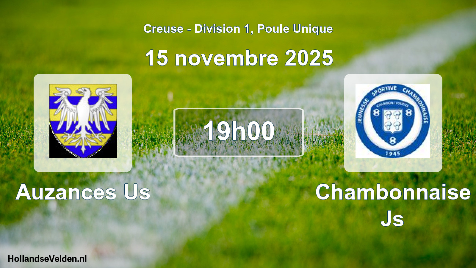 Scheduled Match: Auzances Us - Chambonnaise Js (15 November 2025)