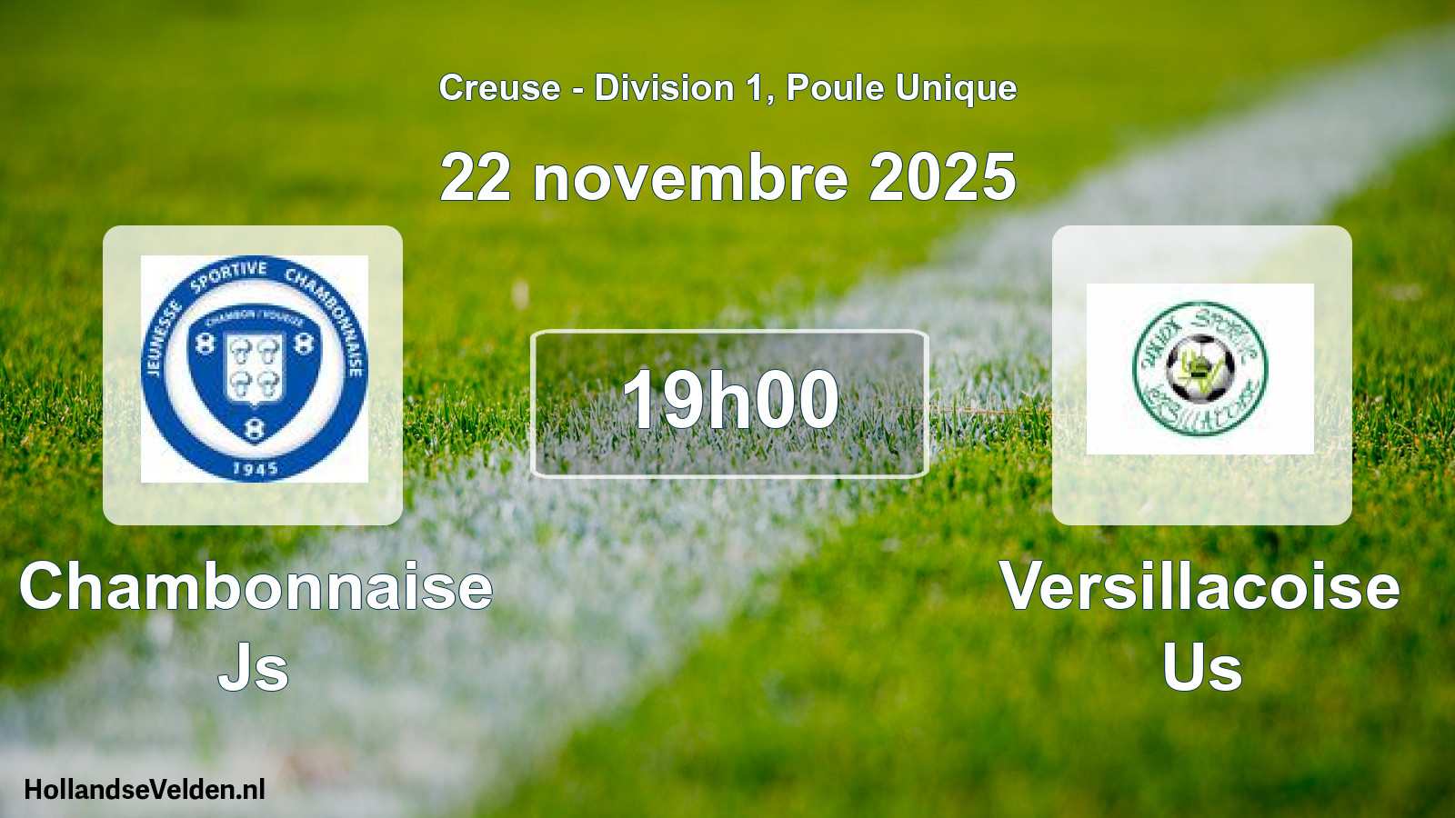 Scheduled Match: Chambonnaise Js - Versillacoise Us (22 November 2025)