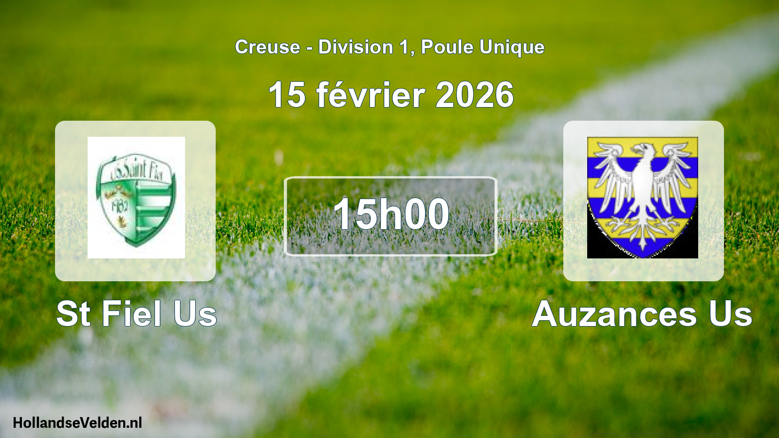 Geplande wedstrijd: St Fiel Us - Auzances Us (15 février 2026)