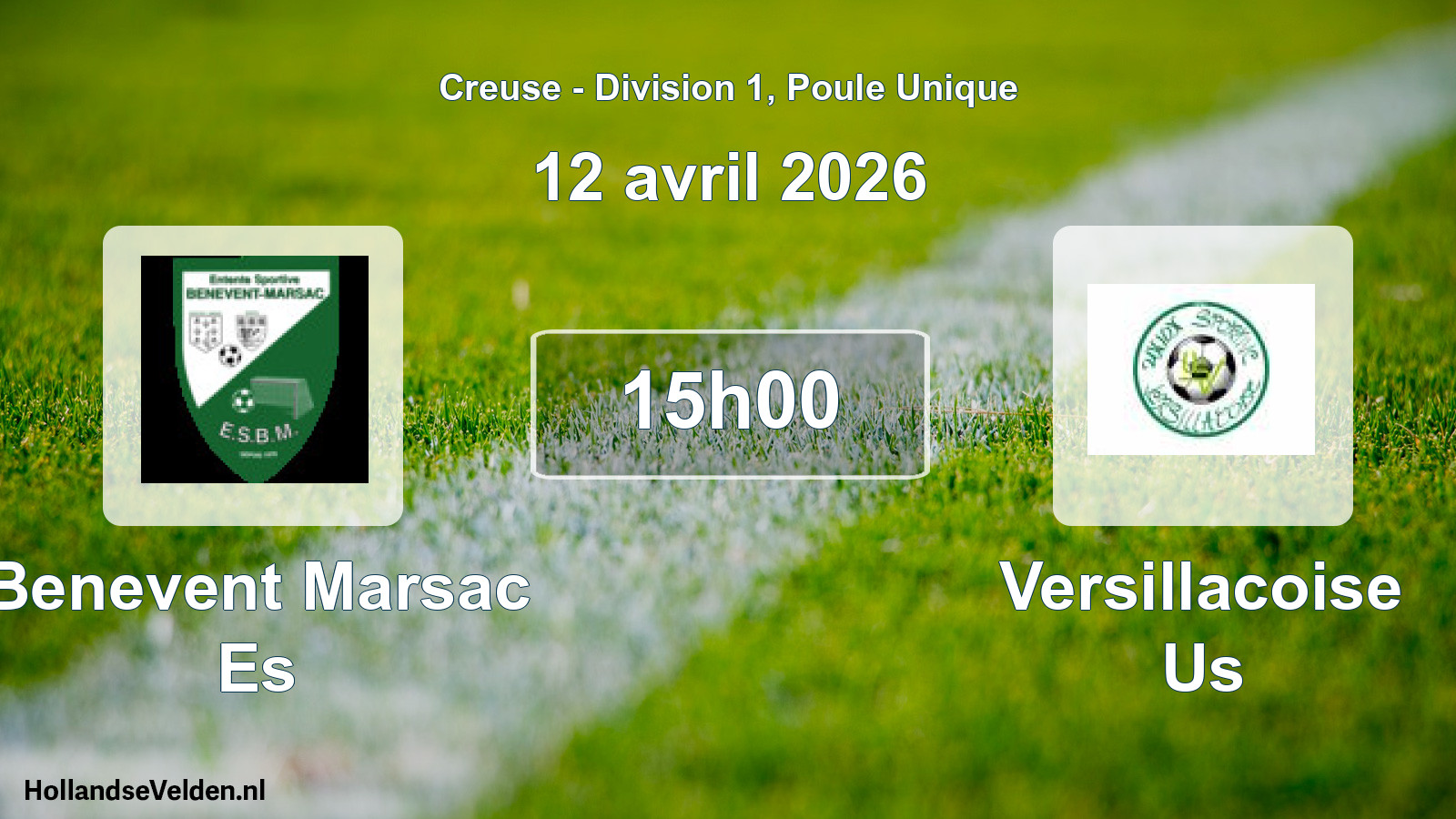 Geplande wedstrijd: Benevent Marsac Es - Versillacoise Us (12 april 2026)