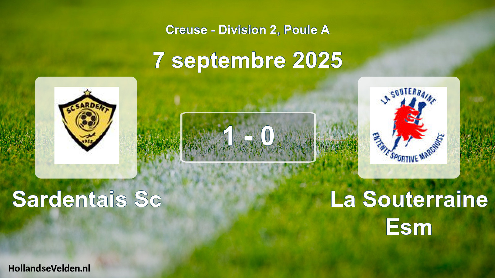 Gespeelde wedstrijd: Sardentais Sc - La Souterraine Esm 1 - 0 (7 septembre 2025)