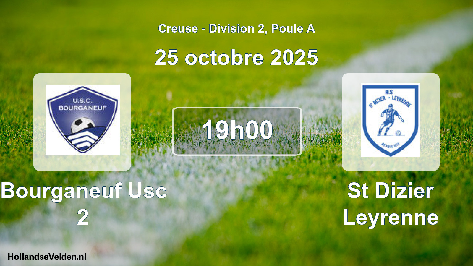 Geplande wedstrijd: Bourganeuf Usc 2 - St Dizier Leyrenne (25 oktober 2025)
