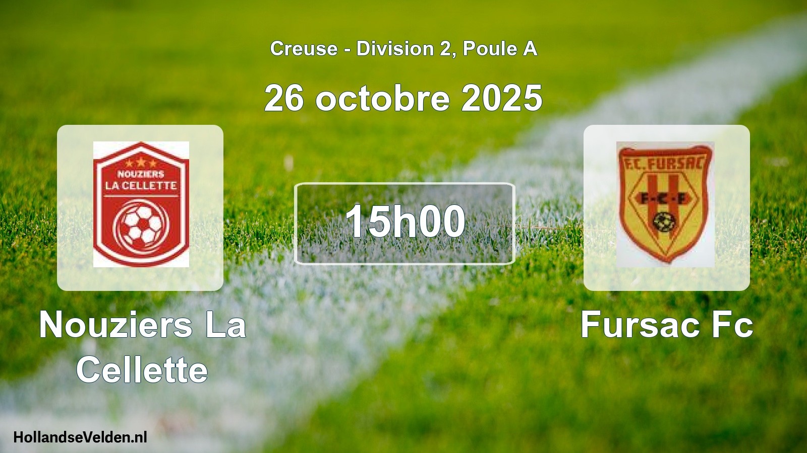 Scheduled Match: Nouziers La Cellette - Fursac Fc (26 October 2025)