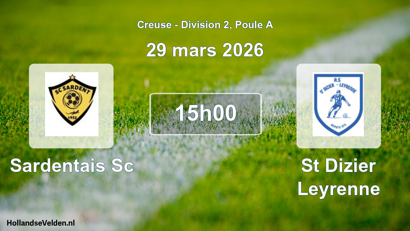 Geplande wedstrijd: Sardentais Sc - St Dizier Leyrenne (29 mars 2026)
