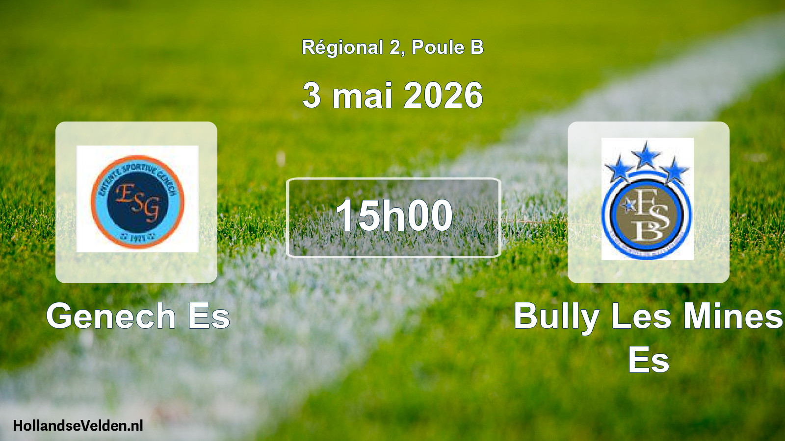 Scheduled Match: Genech Es - Bully Les Mines Es (3 May 2026)