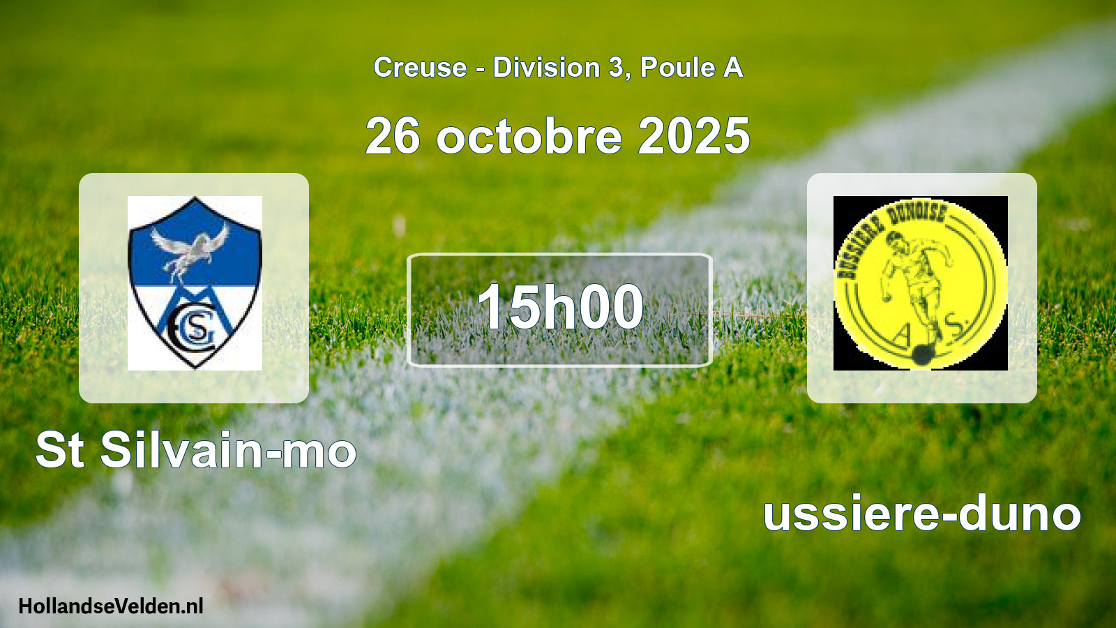 Scheduled Match: St Silvain-mo - Bussiere-duno (26 October 2025)